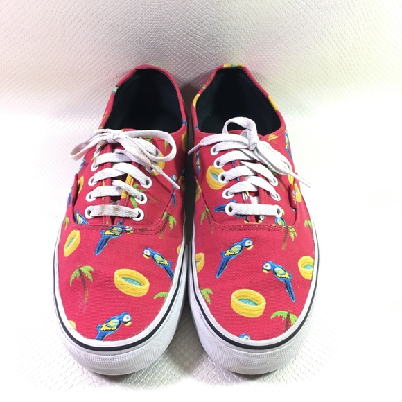 RARE VANS Authentic Pool Vibes Red Parrot Size 11 - Picture 5 of 10